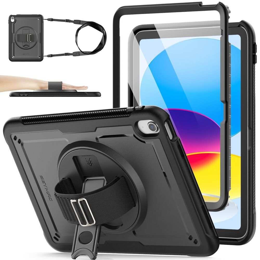 SEYMAC Case for iPad A16 11-inch Case 2025/ for iPad 11th/ 10th Generation Black